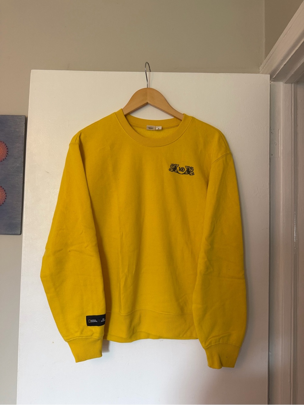 National Geographic + Ten trees Yellow Graphic Crewneck Sweater